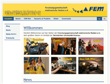 Tablet Screenshot of fem.tu-ilmenau.de